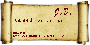 Jakabházi Dorina névjegykártya