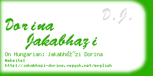 dorina jakabhazi business card